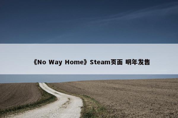 《No Way Home》Steam页面 明年发售