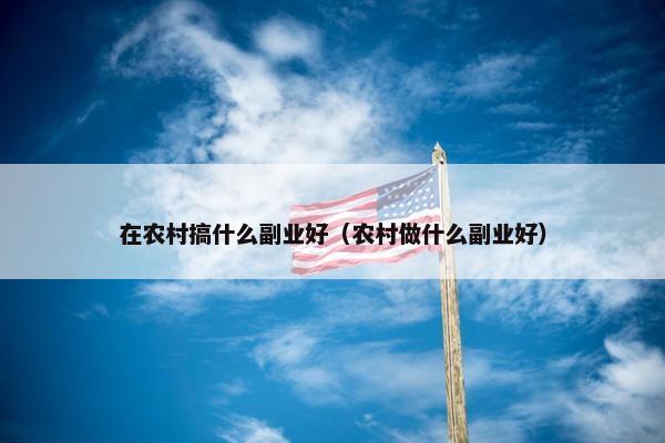 在农村搞什么副业好（农村做什么副业好）