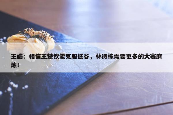 王皓：相信王楚钦能克服低谷，林诗栋需要更多的大赛磨炼！