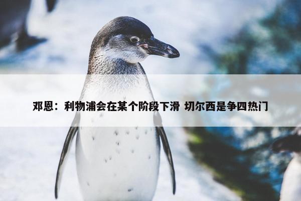 邓恩：利物浦会在某个阶段下滑 切尔西是争四热门