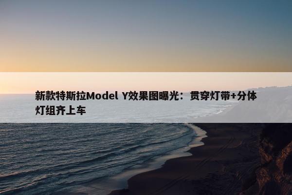 新款特斯拉Model Y效果图曝光：贯穿灯带+分体灯组齐上车