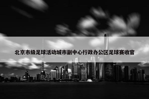 北京市级足球活动城市副中心行政办公区足球赛收官