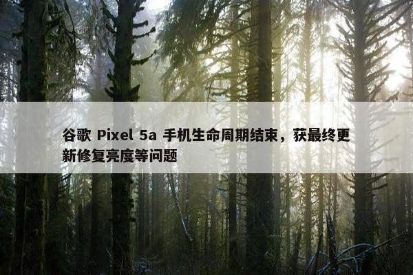 谷歌 Pixel 5a 手机生命周期结束，获最终更新修复亮度等问题