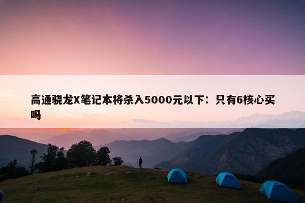 高通骁龙X笔记本将杀入5000元以下：只有6核心买吗