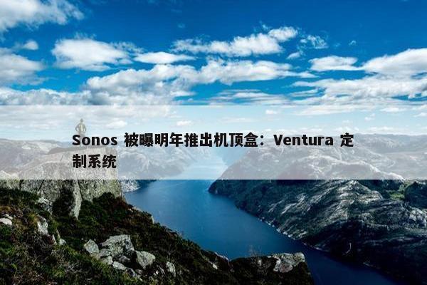 Sonos 被曝明年推出机顶盒：Ventura 定制系统