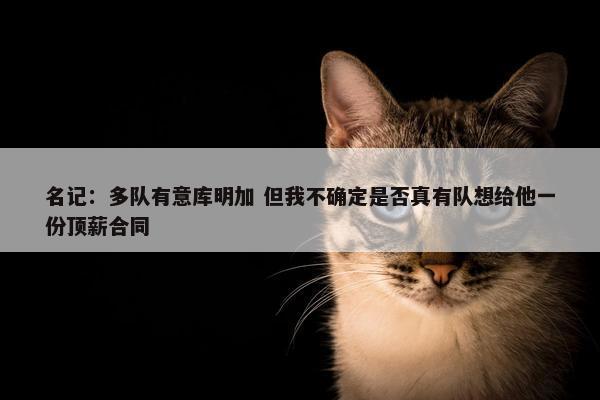 名记：多队有意库明加 但我不确定是否真有队想给他一份顶薪合同