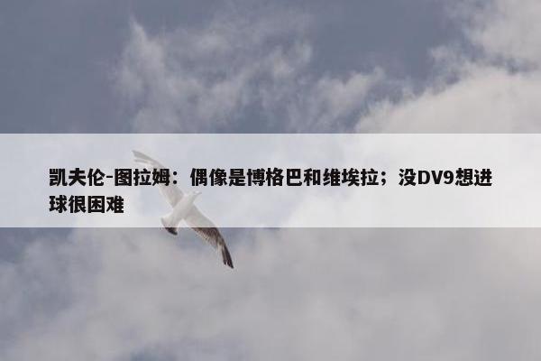 凯夫伦-图拉姆：偶像是博格巴和维埃拉；没DV9想进球很困难