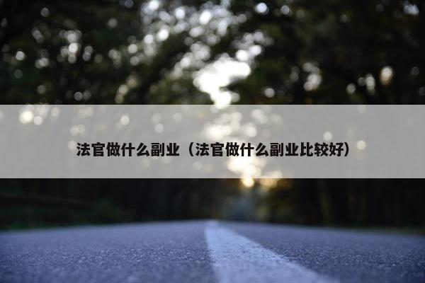 法官做什么副业（法官做什么副业比较好）