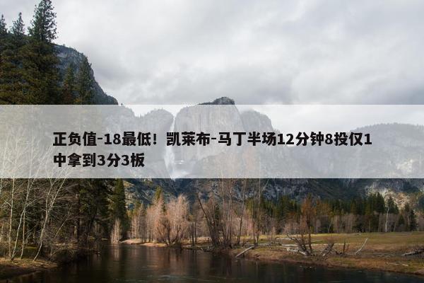 正负值-18最低！凯莱布-马丁半场12分钟8投仅1中拿到3分3板