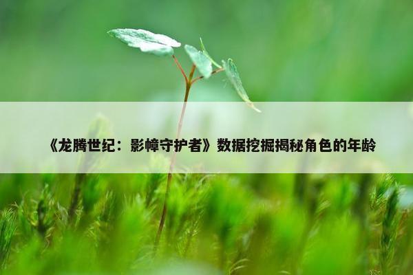 《龙腾世纪：影幛守护者》数据挖掘揭秘角色的年龄