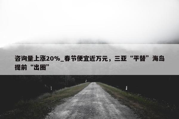 咨询量上涨20%_春节便宜近万元，三亚“平替”海岛提前“出圈”