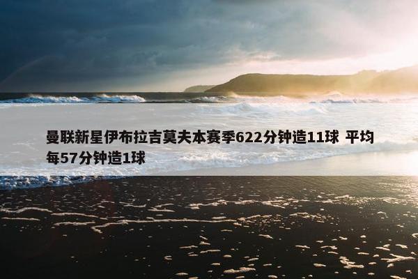 曼联新星伊布拉吉莫夫本赛季622分钟造11球 平均每57分钟造1球