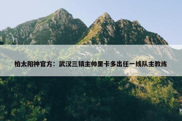 柏太阳神官方：武汉三镇主帅里卡多出任一线队主教练