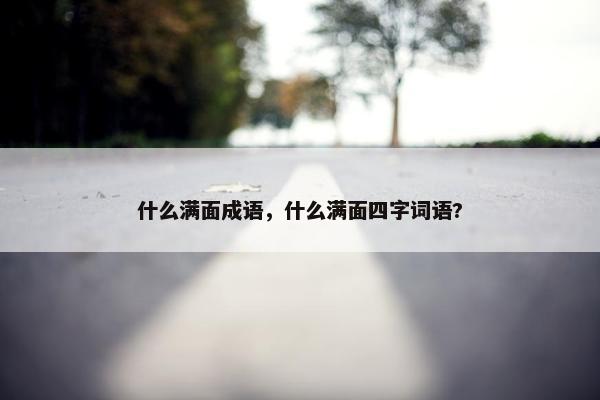 什么满面成语，什么满面四字词语?