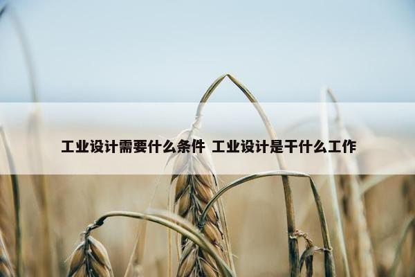 工业设计需要什么条件 工业设计是干什么工作