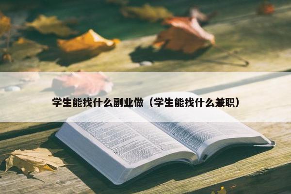 学生能找什么副业做（学生能找什么兼职）