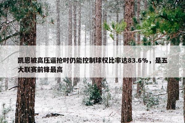 凯恩被高压逼抢时仍能控制球权比率达83.6%，是五大联赛前锋最高