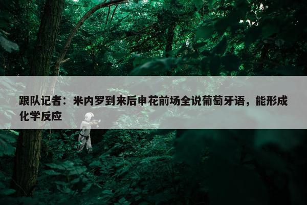 跟队记者：米内罗到来后申花前场全说葡萄牙语，能形成化学反应