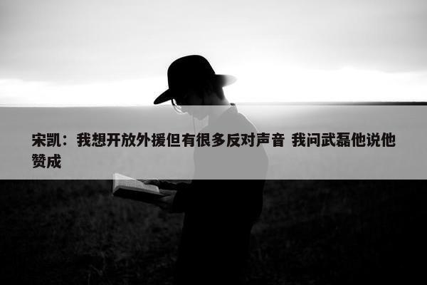 宋凯：我想开放外援但有很多反对声音 我问武磊他说他赞成