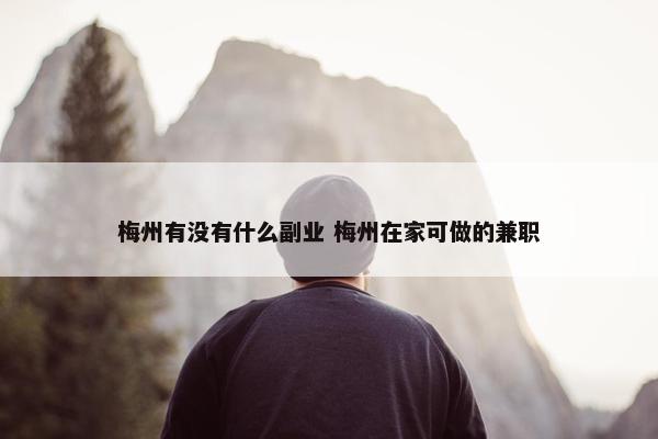 梅州有没有什么副业 梅州在家可做的兼职