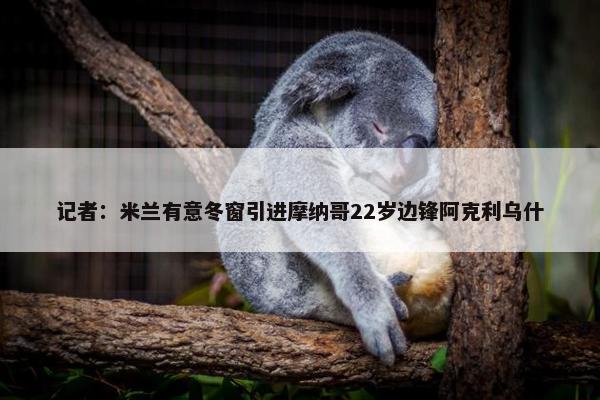 记者：米兰有意冬窗引进摩纳哥22岁边锋阿克利乌什