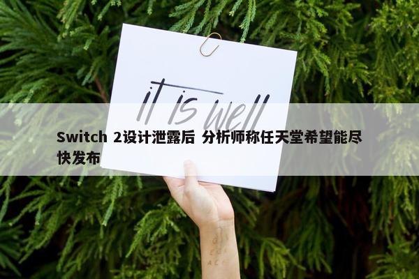 Switch 2设计泄露后 分析师称任天堂希望能尽快发布