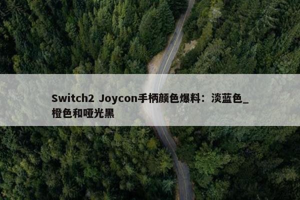 Switch2 Joycon手柄颜色爆料：淡蓝色_橙色和哑光黑